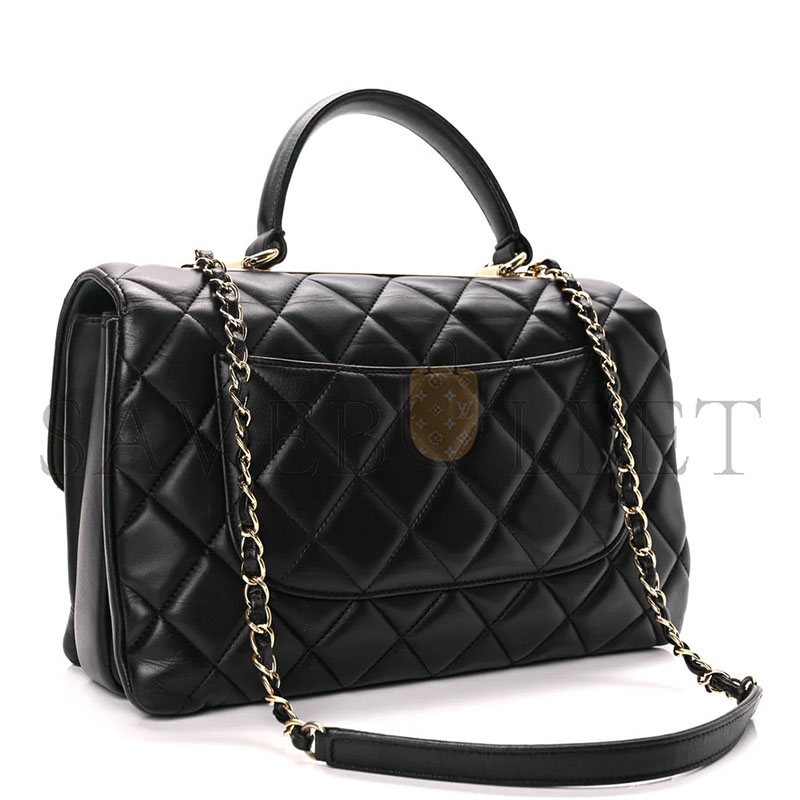 CHANEL MASTER LAMBSKIN QUILTED MEDIUM TRENDY CC FLAP DUAL HANDLE (29*20*10cm)